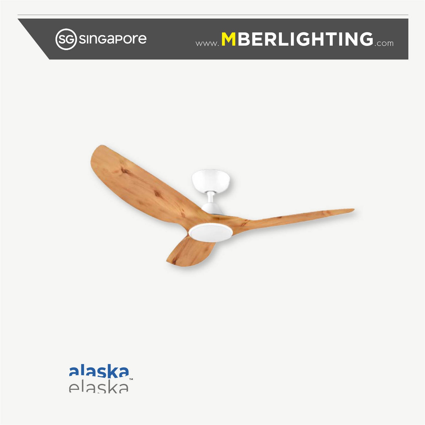 AURA 3-Blades Drop Rod Ceiling Fan PARQUET