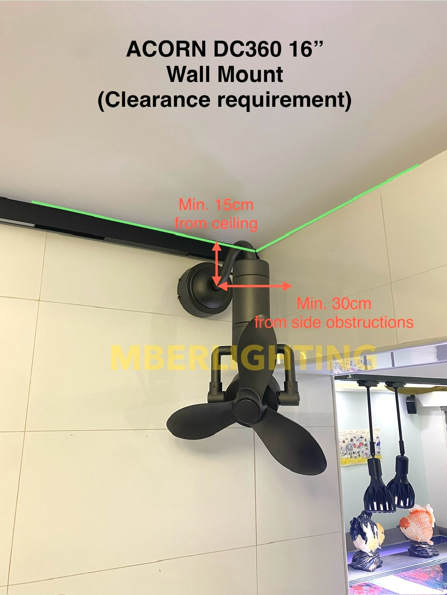 DC360 Corner Fan SAND GOLD