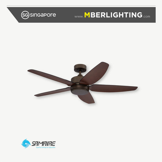 DC5 5-Blades Drop Rod Ceiling Fan ROMAN BRONZE