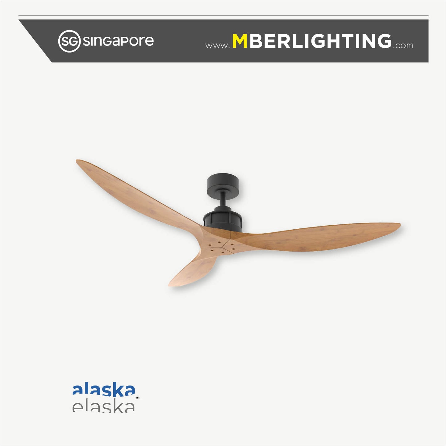 EGALE 3-Blades Drop Rod Ceiling PARQUET