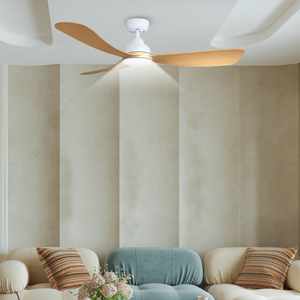 MILI 3-Blades Drop Rod Ceiling Fan MAPLE