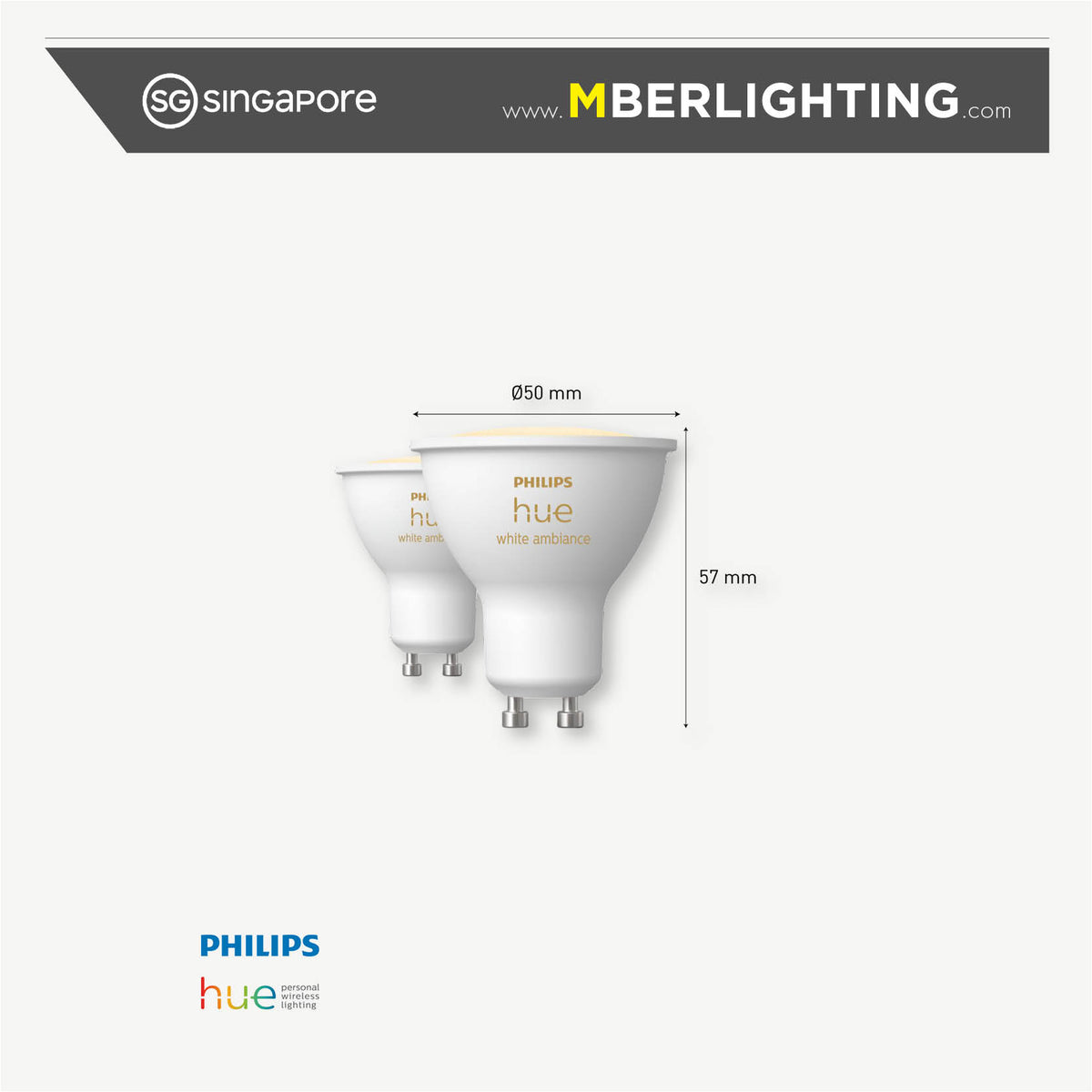 Philips Hue GU10 Bulb White Ambiance 4.2W