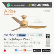 AiRis Plus(Wi-Fi) 3Blades 33" / 42" / 48" - Maple Wood