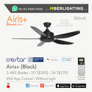 AiRis Plus(Wifi) 5Blades 50"/56" (Black)