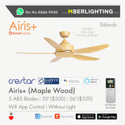AiRis Plus(Wifi) 5Blades 50"/56" (Maple Wood)
