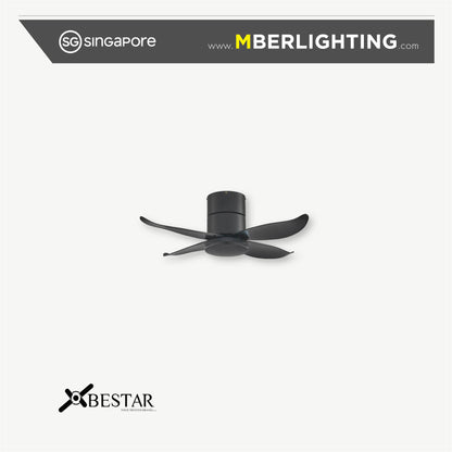 FALCON 4-Blades Hugger Ceiling Fan BLACK