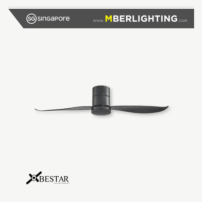 FALCON 2-Blades Hugger Ceiling Fan BLACK