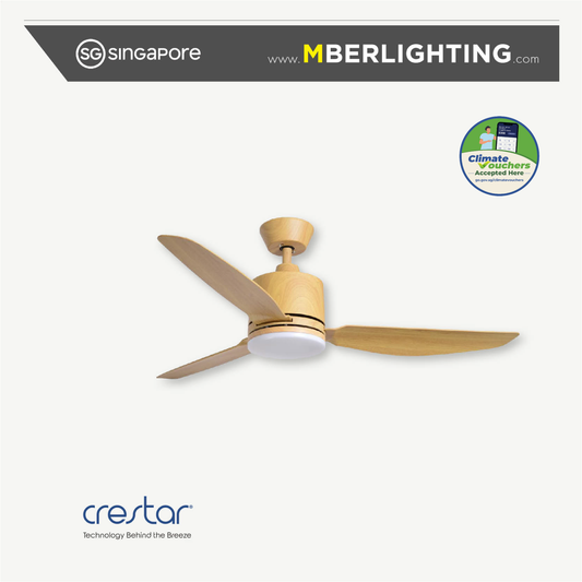 AIRIS+ 3-Blades Drop-Rod Ceiling Fan MAPLE WOOD