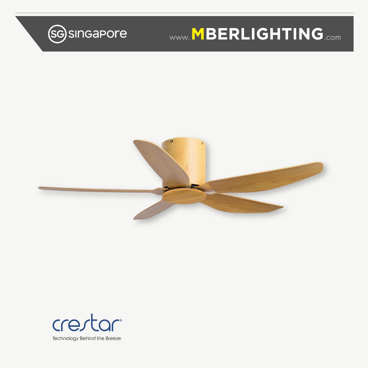 ALTIS+ 5-Blades Hugger Ceiling Fan MAPLE WOOD