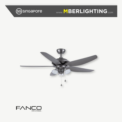 AIRTRACK PLUS 5-Blades Drop-Rod Ceiling Fan SPACE GREY