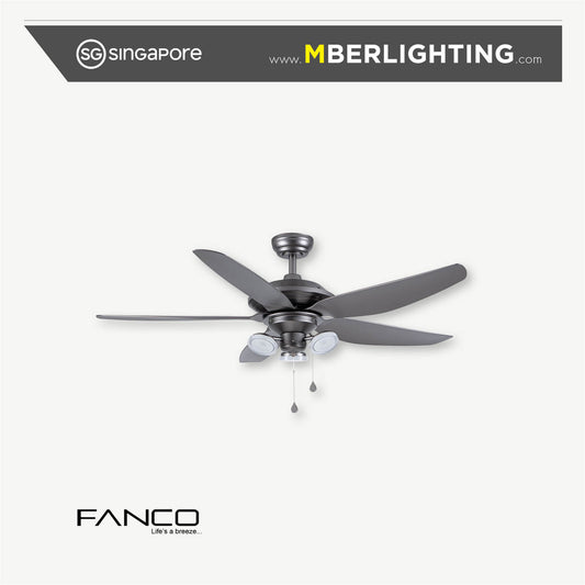 AIRTRACK PLUS 5-Blades Drop-Rod Ceiling Fan SPACE GREY