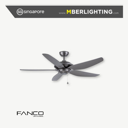 AIRTRACK PLUS 5-Blades Drop-Rod Ceiling Fan SPACE GREY