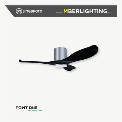 BLIZZARD 06 3-Blades Hugger Ceiling Fan BLACK