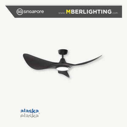 Bura Cura 3-Blades Drop Rod Ceiling Fan BLACK