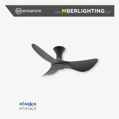 BuraH CuraH 3-Blades Hugger Ceiling Fan BLACK