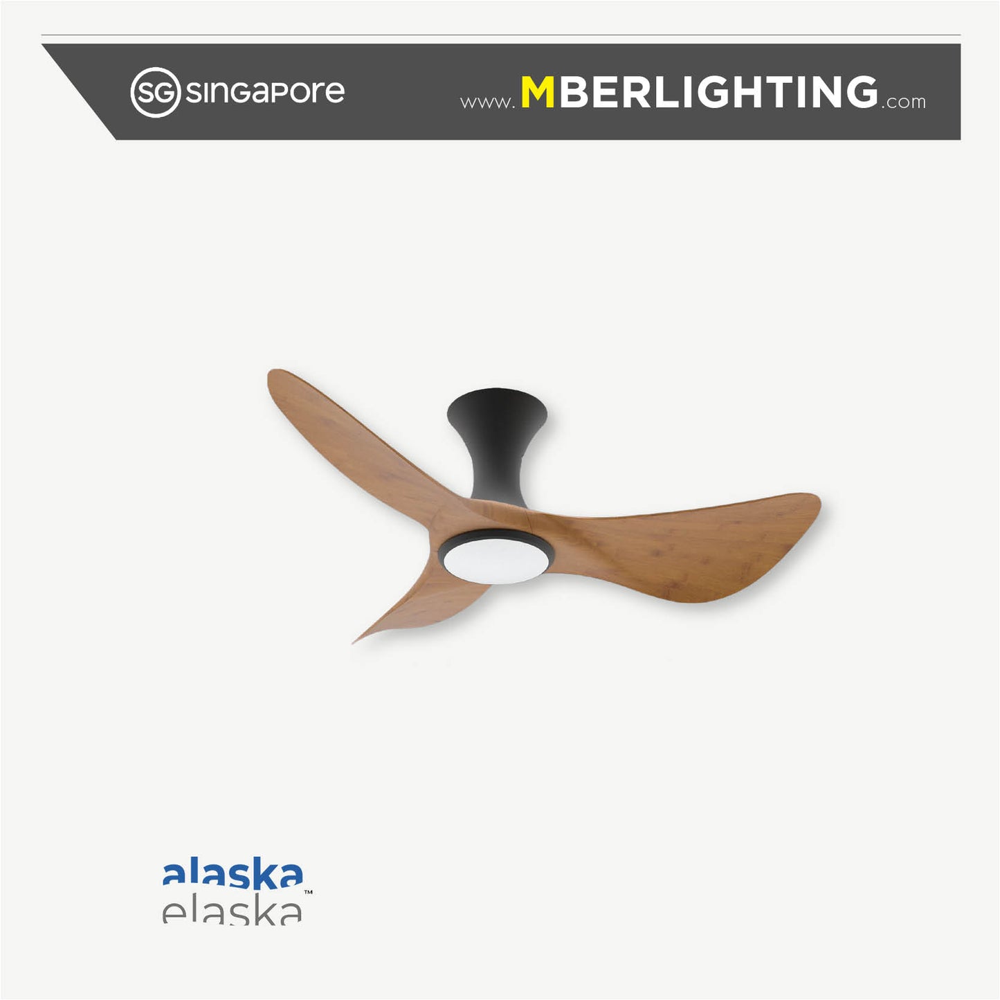 BuraH CuraH 3-Blades Hugger Ceiling Fan PARQUET