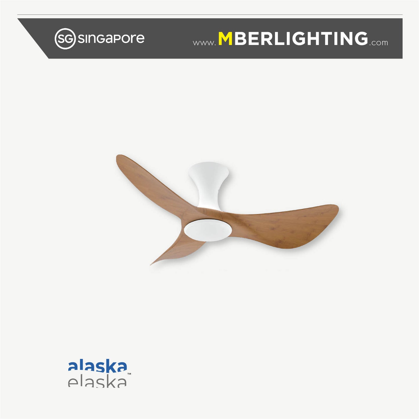 BuraH CuraH 3-Blades Hugger Ceiling Fan PARQUET