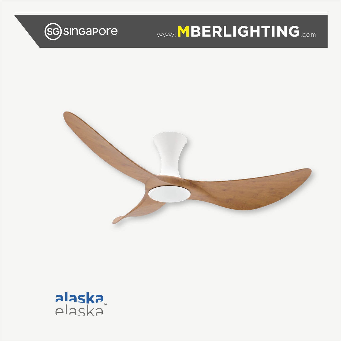 BuraH CuraH 3-Blades Hugger Ceiling Fan PARQUET