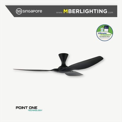 cyclone 3blade ceiling fan in full black colour without LED light
