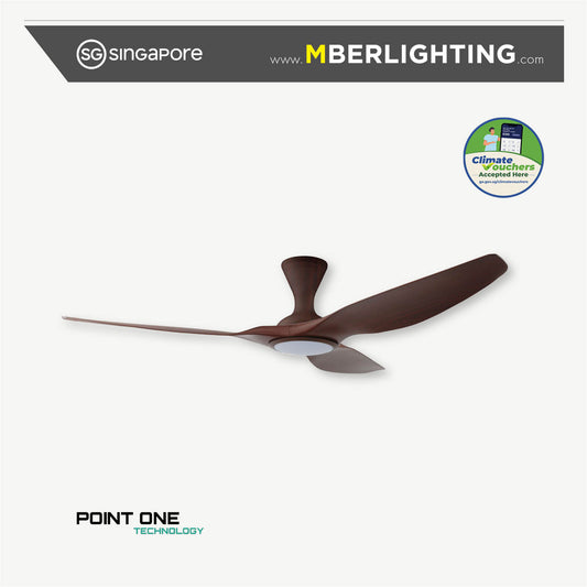 cyclone 3blade ceiling fan in full cherry wood colour with LED light