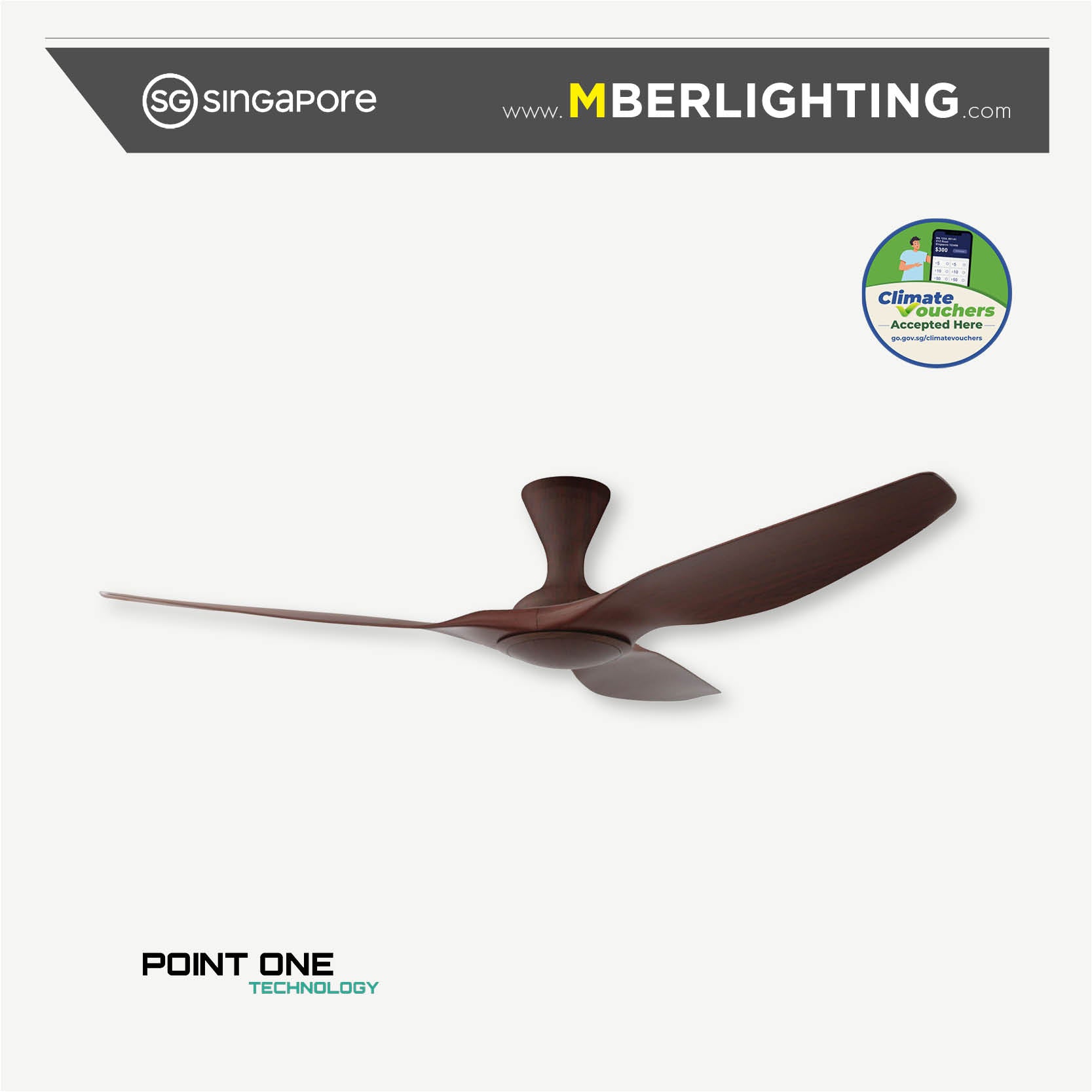 cyclone 3blade ceiling fan in full cherry wood colour without LED light