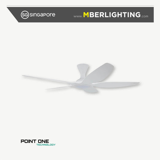 CYCLONE RS 5-Blades Hugger Ceiling Fan WHITE