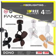 FANCO DONO 16" Corner Fan - Ceiling & Wall Mount Option