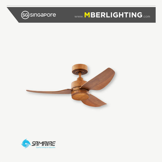 E-CO 3-Blades Drop Rod Ceiling Fan PARQUET