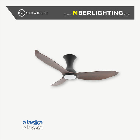 EVORA JETT 3-Blades Hugger Ceiling Fan DARK WOOD