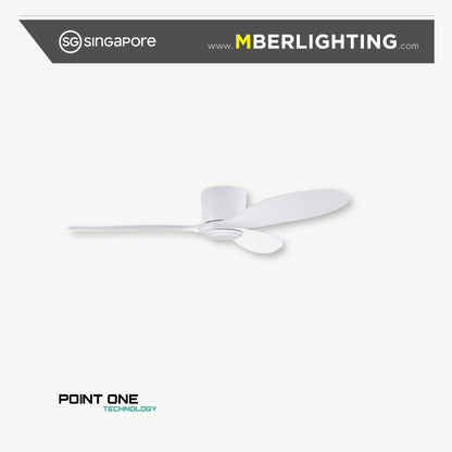 F63 PZERO 3-Blades Hugger Ceiling Fan WHITE