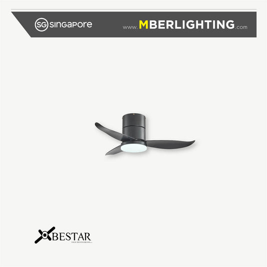 FALCON 3-Blades Hugger Ceiling Fan BLACK