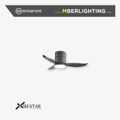 FALCON 3-Blades Hugger Ceiling Fan BLACK