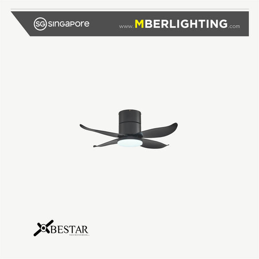 FALCON 4-Blades Hugger Ceiling Fan BLACK