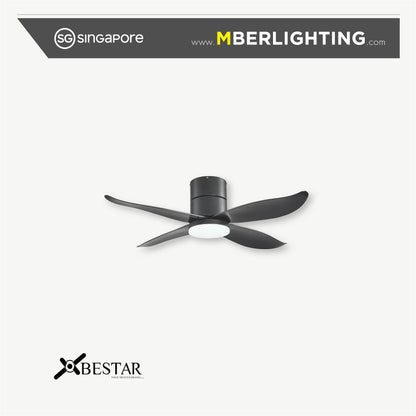 FALCON 4-Blades Hugger Ceiling Fan BLACK