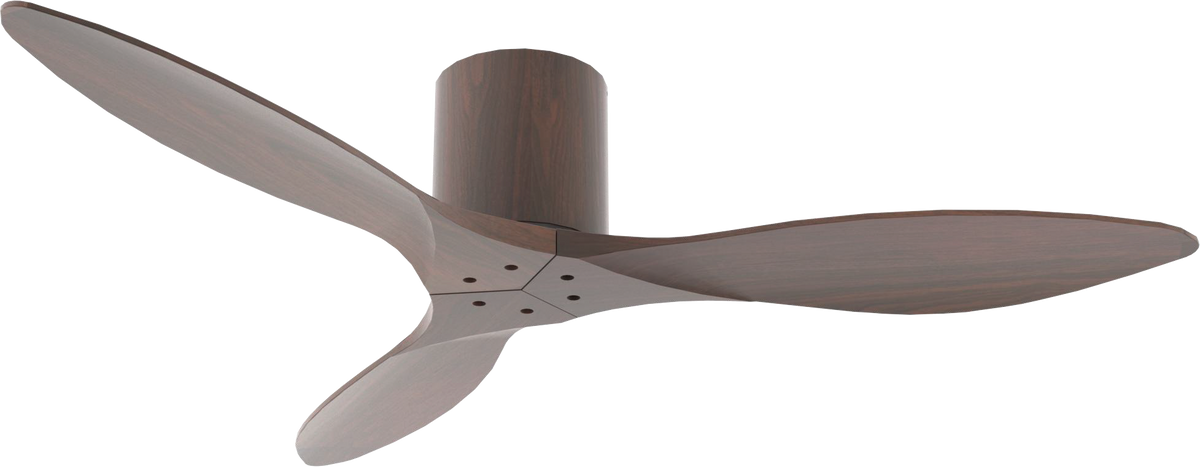 eBEY7 3-Blades Hugger Ceiling Fan DARK WOOD