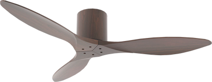 eBEY7 3-Blades Hugger Ceiling Fan DARK WOOD