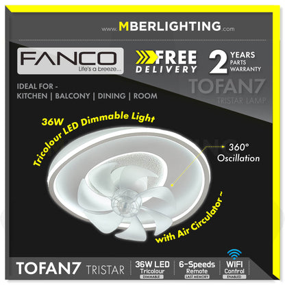 TRISTAR TOFAN-7 Ceiling Light with Air Circulator