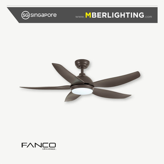 GALAXY5 5-Blades Drop-Rod Ceiling Fan MOCHA