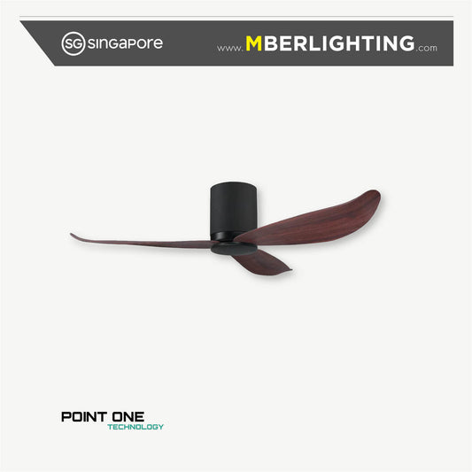 GUST 01 3-Blades Hugger Ceiling Fan CHERRYWOOD