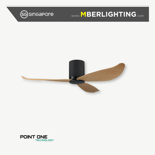 GUST 01 3-Blades Hugger Ceiling Fan TIMBER