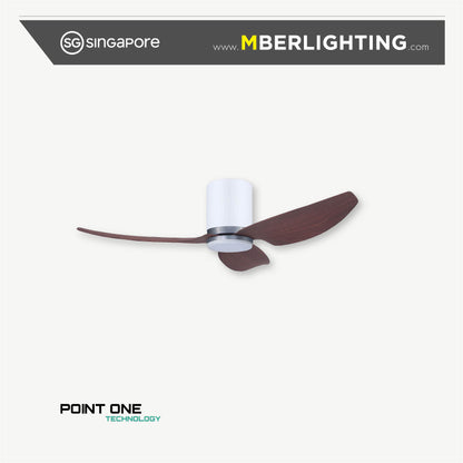 GUST PURESPEED 3-Blades Hugger Ceiling Fan CHERRYWOOD with Light