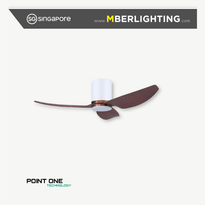 GUST PURESPEED 3-Blades Hugger Ceiling Fan CHERRYWOOD with Light