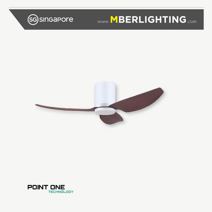 GUST PURESPEED 3-Blades Hugger Ceiling Fan CHERRYWOOD with Light