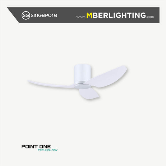 GUST PURESPEED 3-Blades Hugger Ceiling Fan WHITE