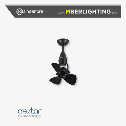 HENO Corner Fan BLACK/WALNUT