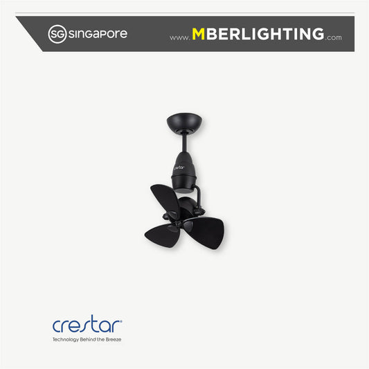 HENO Corner Fan BLACK/WALNUT