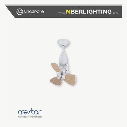 HENO Corner Fan WHITE/OAK