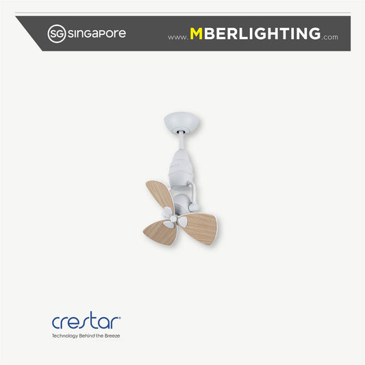 HENO Corner Fan WHITE/OAK