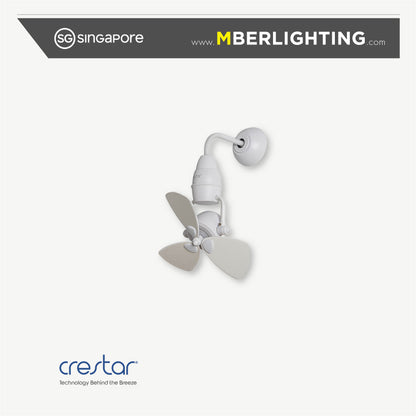 HENO Corner Fan WHITE/OAK