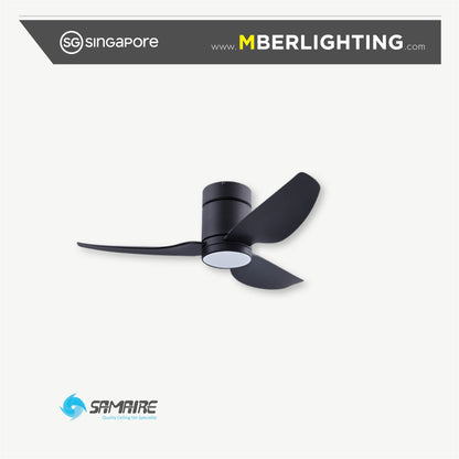 HG 3-Blades Hugger Ceiling Fan BLACK